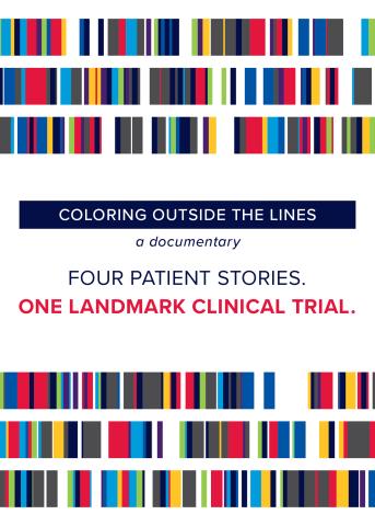 An image of a poster depicting information about The Leukemia & Lymphoma Society's first-ever documentary, "Coloring Outside the Lines."